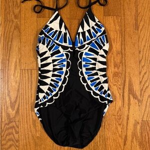 Ella Moss Black and Blue One Piece Women’s Size M